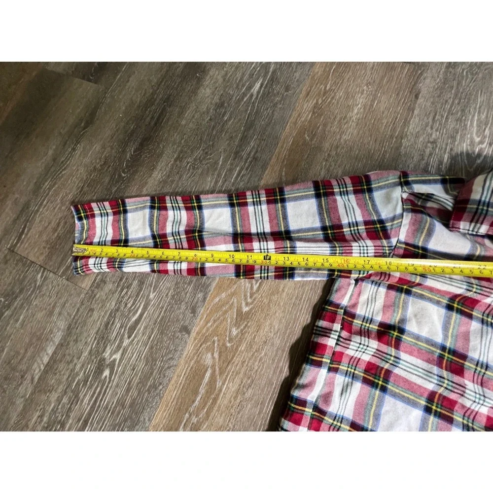 Old‎ Navy Flannel Shirt Unisex Kids L 10-12 Red Plaid Button